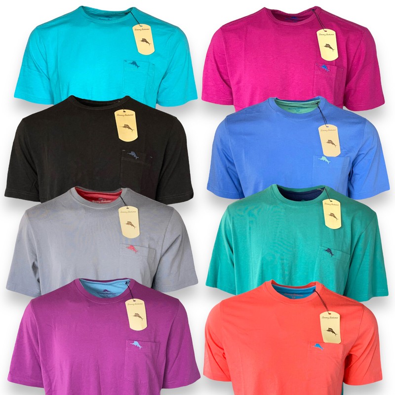 Tommy Bahama Mens Cool Cotton Crew Neck Pocket T Shirt Big Guy M L XL 2XL 3XL