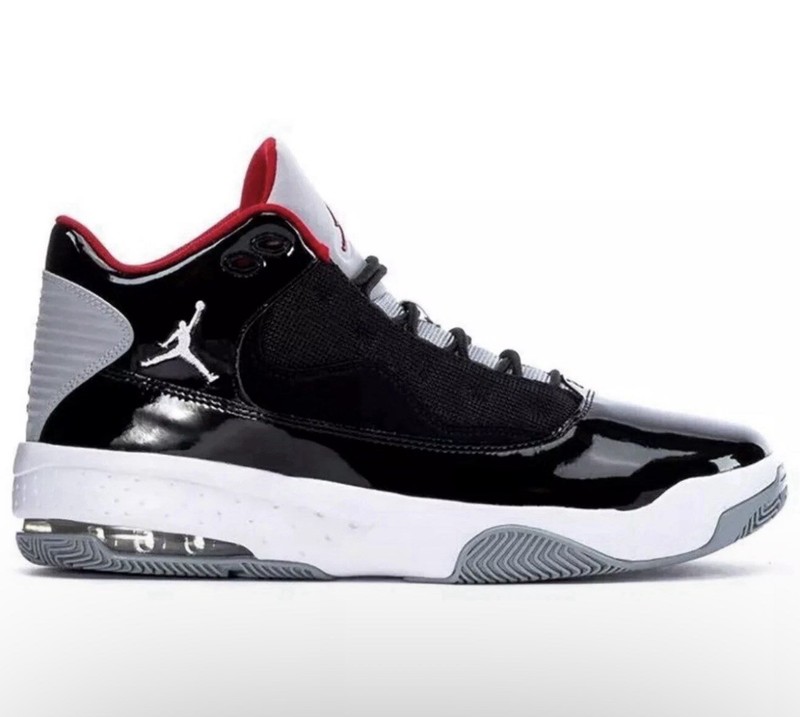 Jordan Men’s Max Aura 2 “Black/Gym Red-White” Basketball Shoes CK6636-006 10.5