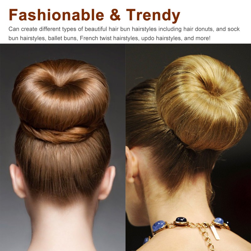 4Pcs Hair Donut Bun Maker Magic Styling French Chignon Ballet Sock DIY Tool gallery
