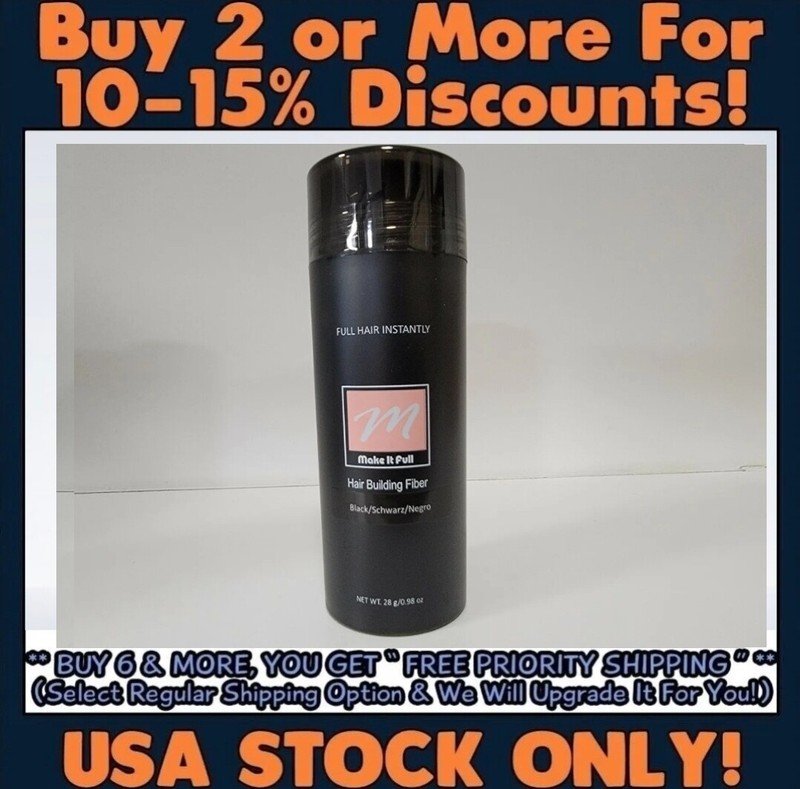 MakeitFull Hair Building Fibers Black Dark Medium Light Brown BEST IN CLASS gallery