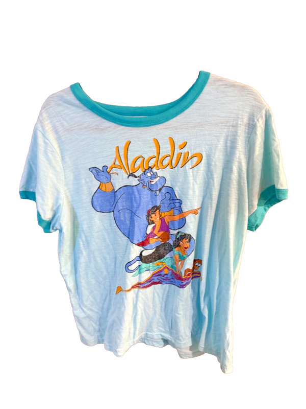 Disney Aladdin Womans Size XL Multicolor Graphic TShirt Short Sleeve