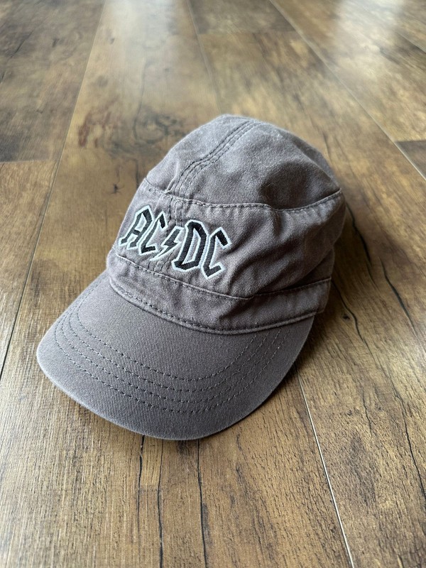 Otto Collection Hat Unisex One Size Brown AC/DC Embroidered Cadet Cap Washed