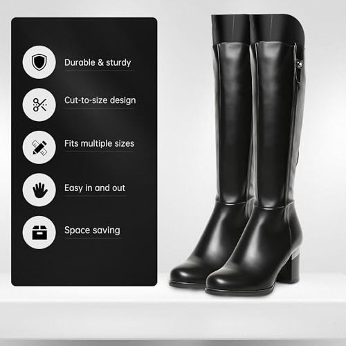Boot Shaper Form Inserts, Tall Boot Support, Reusable Shoe Tree Shape 8 Black gallery
