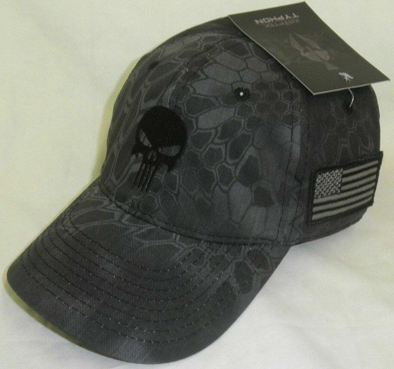 Punisher Hat Patriotic Skull Black Camo Kryptek Skull Hat Punisher Hat