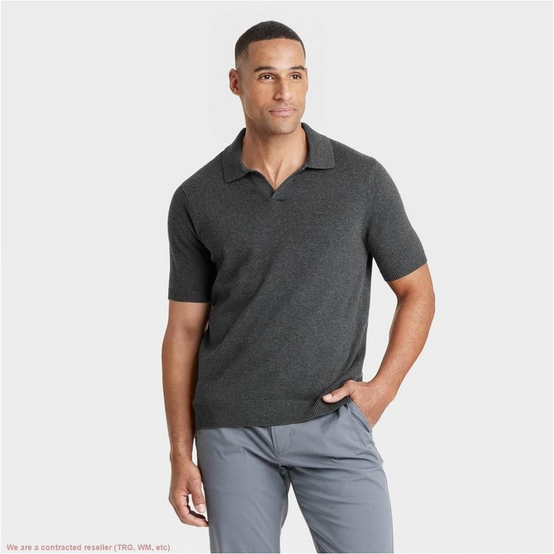 Men's Short Sleeve Johnny Sweater - Charcoal Gray M *SEE DEAL!!!*