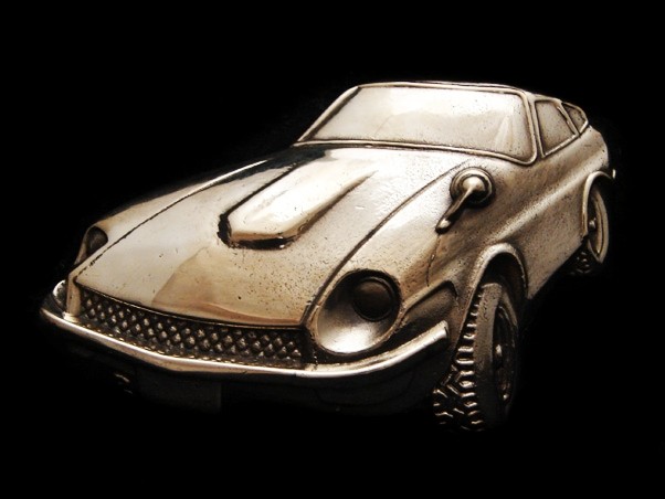 NC31161 1970s **NISSAN DATSUN ZX SPORTS CAR** 240 260 280 SOLID BRASS BUCKLE