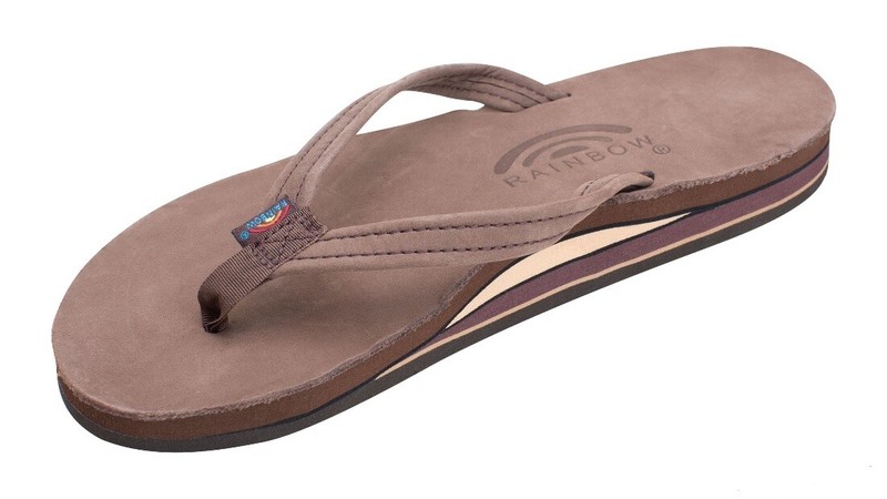 Women Rainbow Double Layer Premier Leather 1/2″ Strap 302ALTSN Expresso New