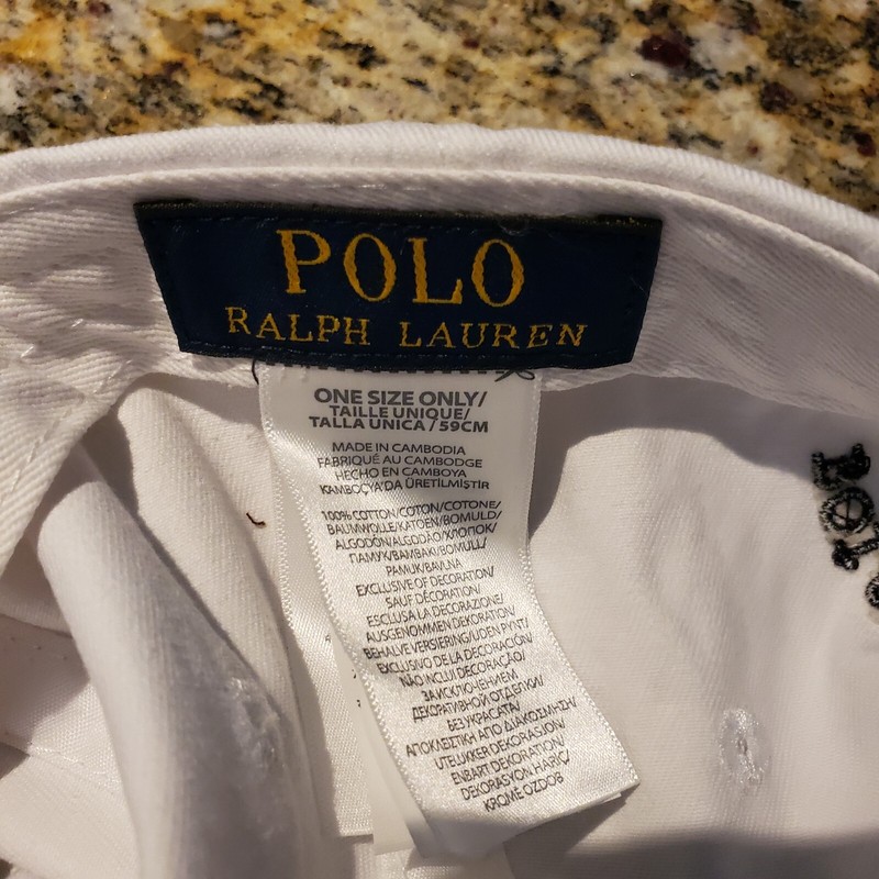 POLO RALPH LAUREN WHITE LIMITED VARSITY POLO BEAR 🐻 LOGO HAT OSFA $49 MSRP NWT+ gallery