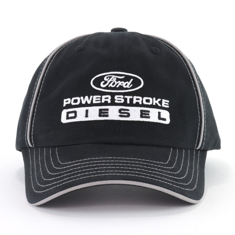 Ford Power Stroke Diesel Black Baseball Hat Ball Cap Super Duty Trucks