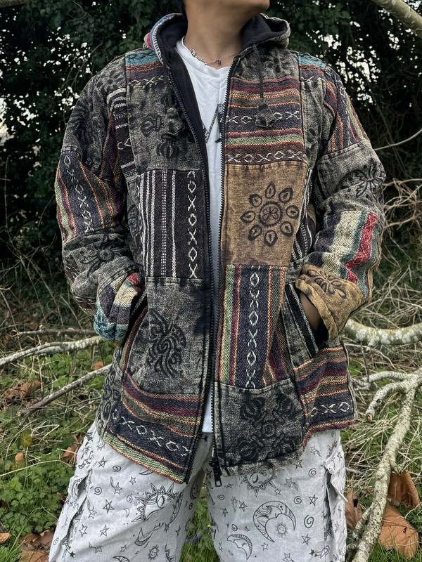 Unisex Jacket | Patched Jacket | Handmade | Eco Friendly | Hippie Boho Spiritual