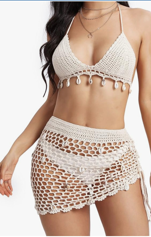 Women’s Summer 2 Piece Swimsuit Bikini Beach Swimwear Cover up Set