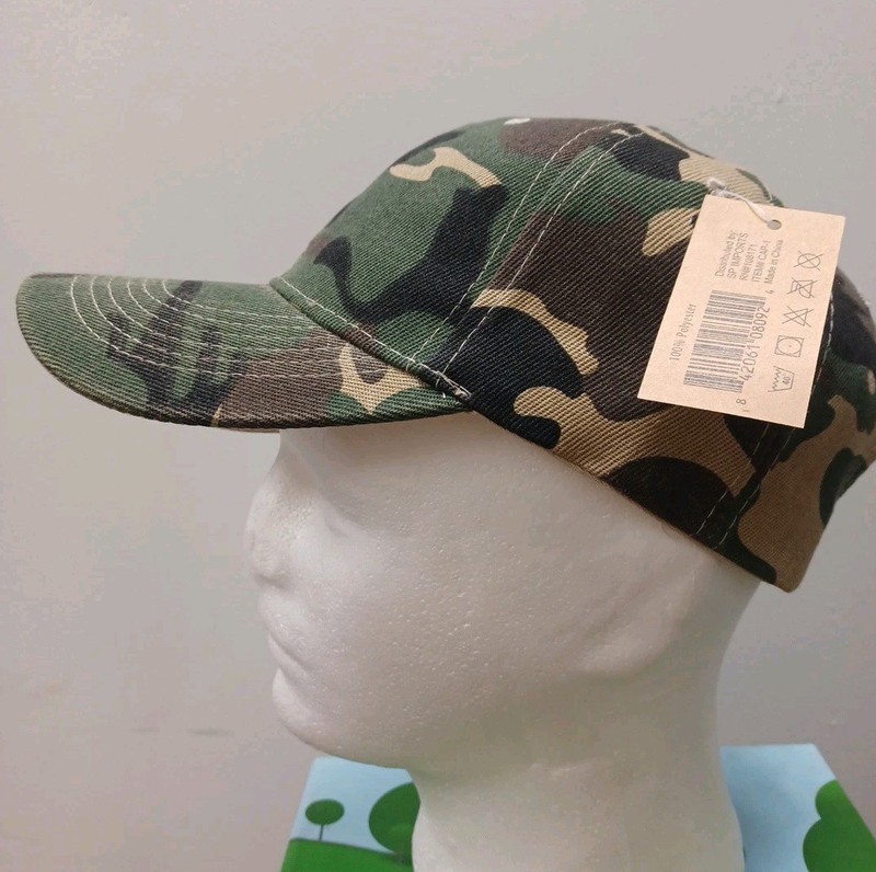 6 PANEL MID PROFILE BLANK BASEBALL CAP-COMBAT/MILITARY CAMOUFLAGE CAMO HAT gallery