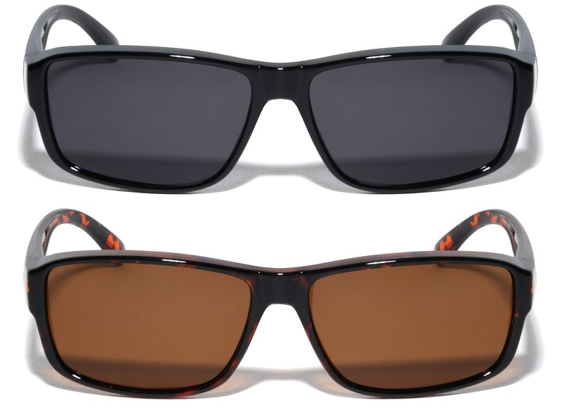 2 Pairs of Rectangular Polarized Fit Over Sunglasses Wear Over Eyeglasses Unisex gallery