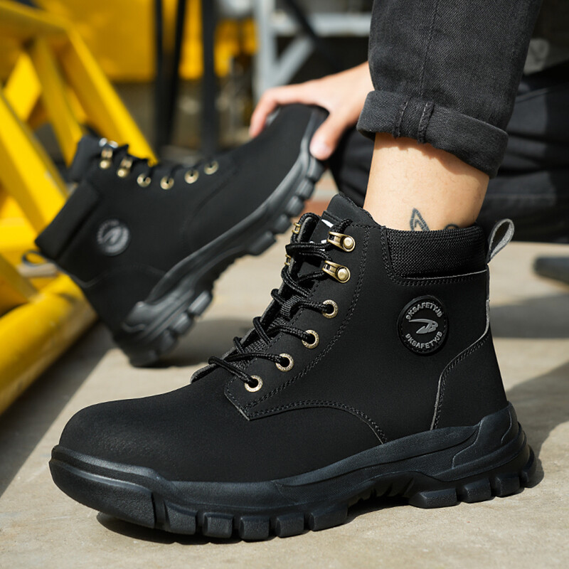 Mens Waterproof Work Boots Steel Toe Safety Shoes Indestructible Non Slip shoes