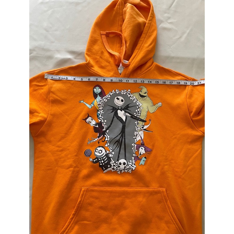 Disney Nightmare Before Christmas Orange Hoodie Jack Skellington Unisex L gallery