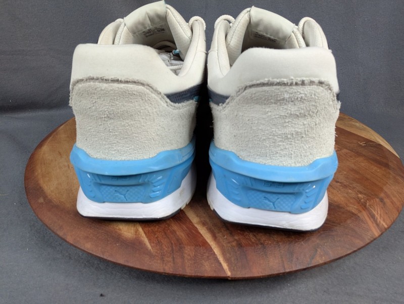 PUMA Suede Porsche Legacy Ivory Glow Blue Atoll Men's Sneaker Size 306983-02 27 gallery