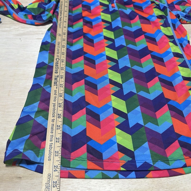 Neve 1/4 Zip Colorful Base Layer Top Womens Geometric Ski Hike Outdoor M gallery