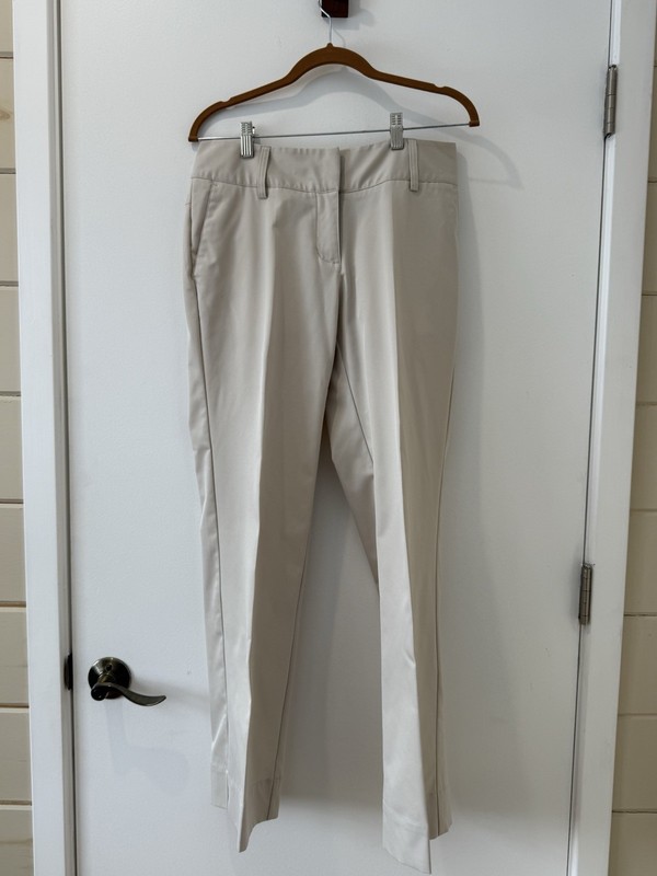 Adidas Women’s Climalite Lightweight Golf Pants Sz 6 Beige Athleisure Classic