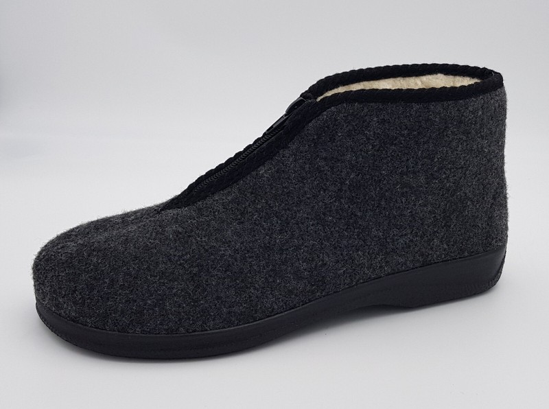 Winter Hausschuhe Hausstiefel Filz Schurwolle WARM 40-47 Hüttenschuhe Puschen gallery
