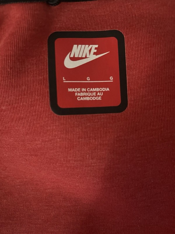 Nike Sportswear Tech Fleece Hoodie Mens Large Red Jacket gallery