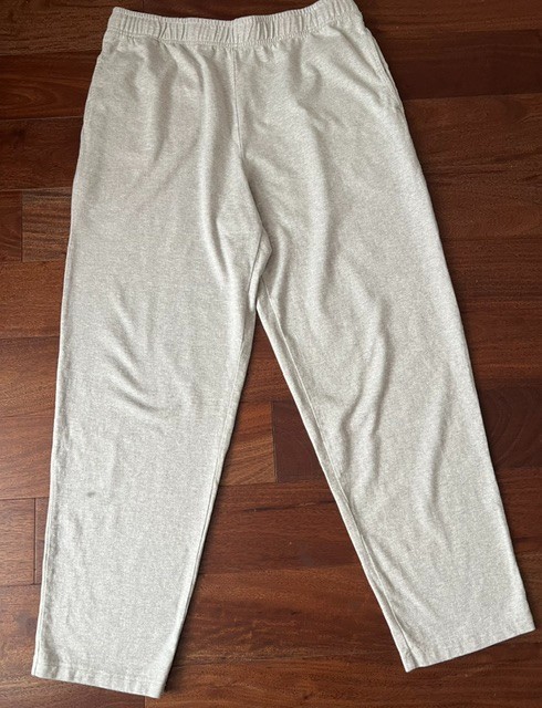 LANDS END Men Light Gray Marl Sweatpants Relaxed Pants Size L 36-38 NEW