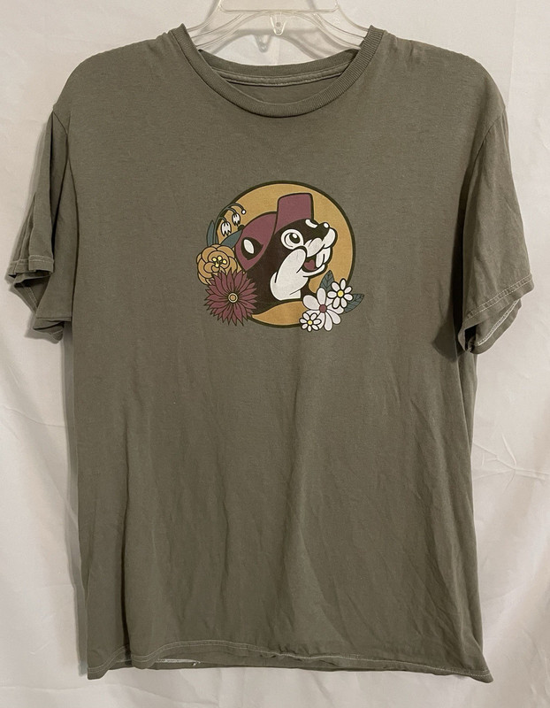 Buc-ee’s Men’s Green Buc-ee Beaver Graphic Crew Neck Short Sleeve T-Shirt M