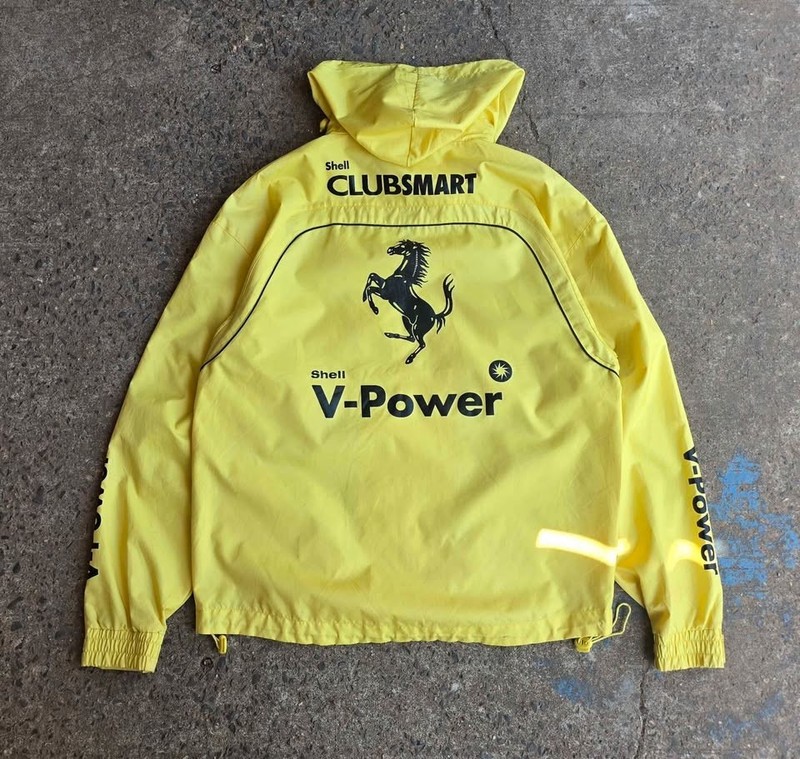 Shell V-Power Clubsmart Racing Jacket Yellow Windbreaker Y2K Motorsport Size M gallery