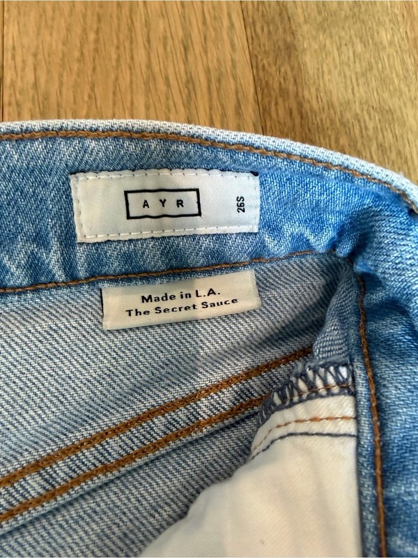 👖✨ AYR The Secret Sauce Distressed Wide Leg Jeans Size 26S ✨👖 gallery