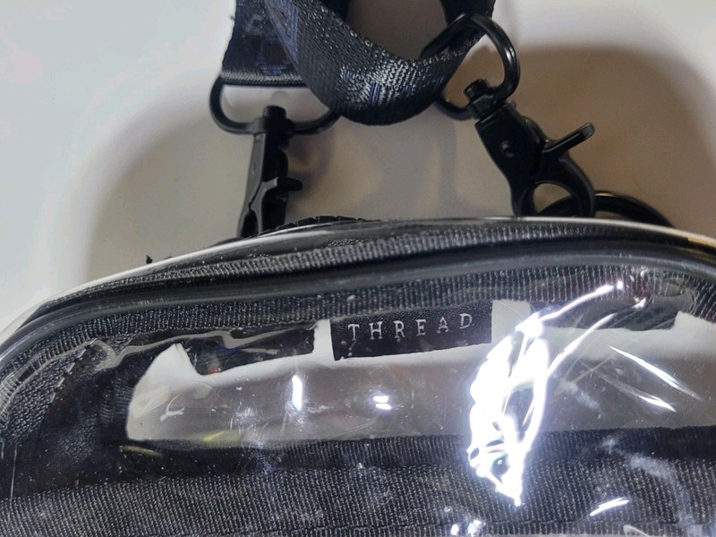 Thread Wallets Clear Crossbody Black Trim Bag Festival Hiking Travel Concert gallery