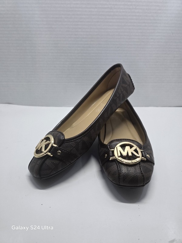 AS-IS MICHAEL KORS Dark Brown FULTON FLATS Shoe Driving Shoes Sz 7