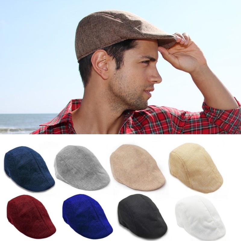 Men’s Gatsby Ivy Hat Golf Driving Sun Flat Beret Cabbie Driver Newsboy Cap