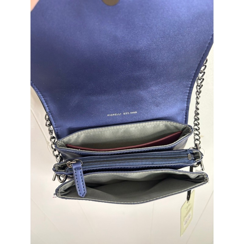 NWT Fiorelli Nighttails Blue Sparkle Shoulder Bag Flapover Crossbody Night Sky gallery