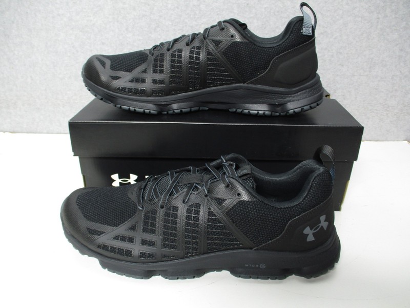 Under Armour Black UA MG Strikefast Tactical Trail Hiking Run Shoes Mens Sz 10.5 gallery