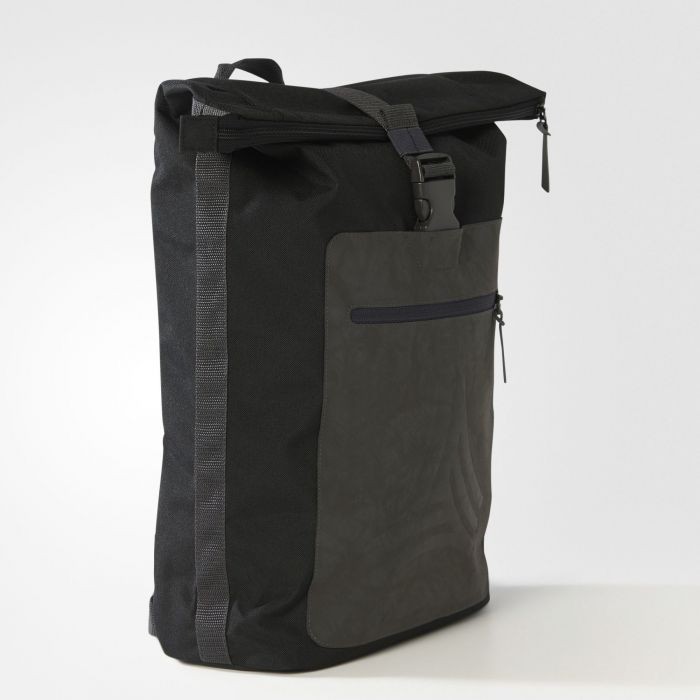 Adidas Tango Backpack, Zipped Main Compartment With Buckled Roll Top, Black, New gallery