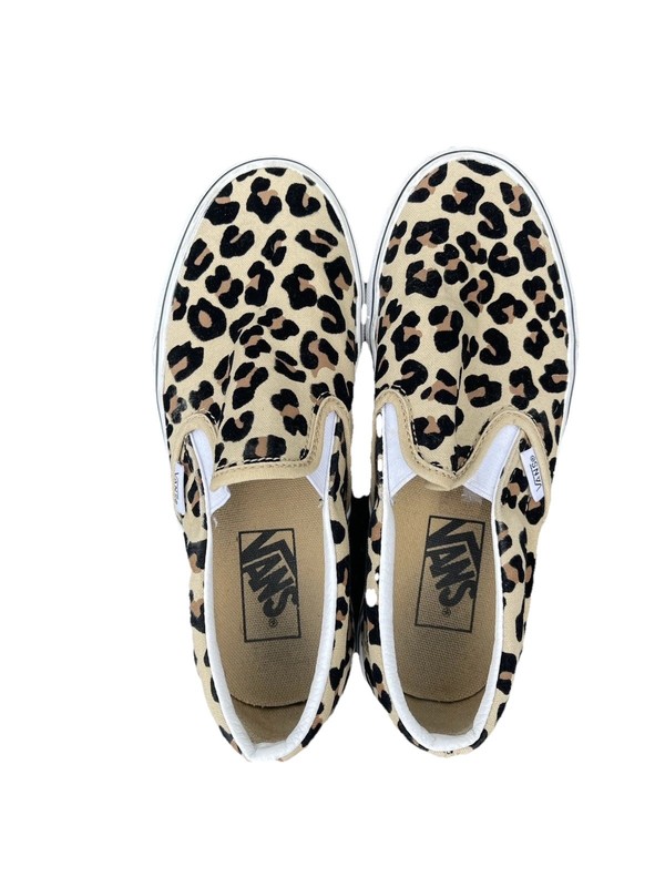 VANS Slip-On Leopard Animal Print Canvas Low Top Slip On Sneaker