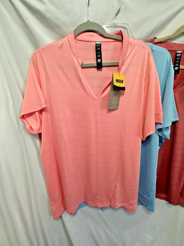 Three NWT Mier Sports V-neck pullover size XXL 92% polyester 8% spandex gallery