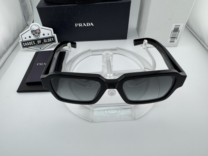 PRADA PR 02ZS 1AB06T BLACK GREY GRADIENT MEN'S SUNGLASSES 52MM AUTHENTIC $459 gallery