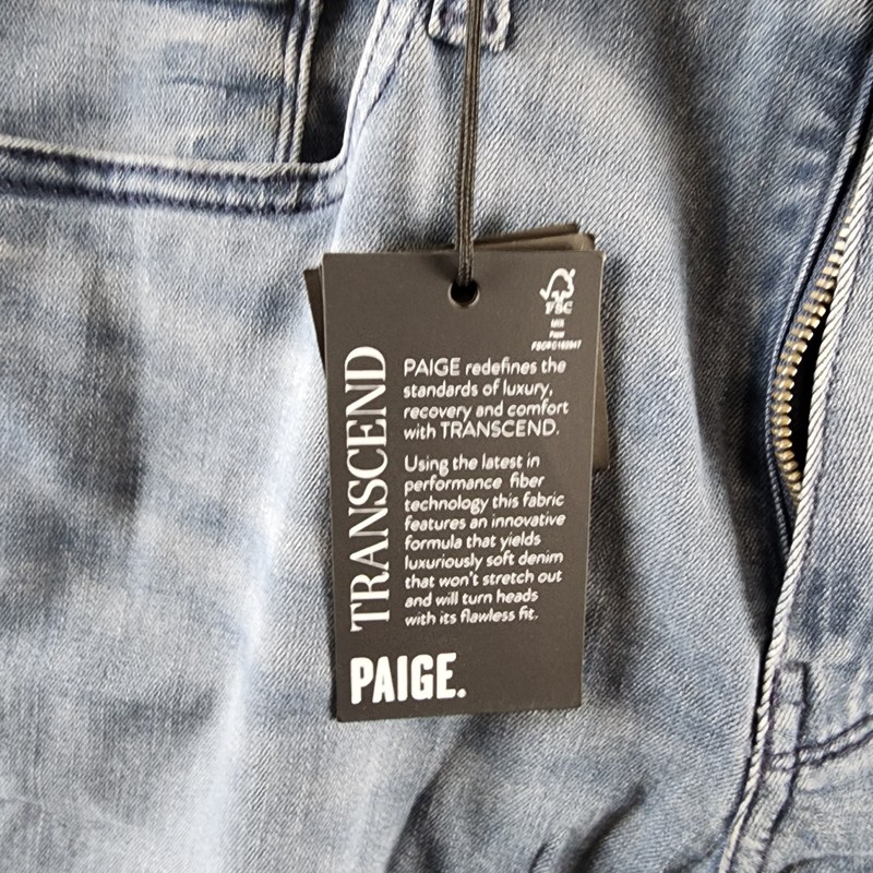PAIGE Lennox Slim Fit Jeans Men's 33 Timlin Denim Zip Fly With Button Closure gallery