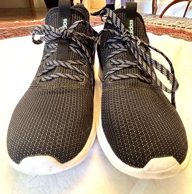 Adidas Cloadfoam Pure Core Black Gray Womens Size 10