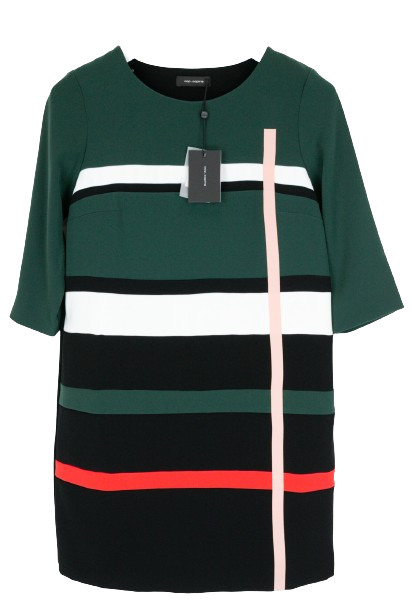 Cop Copine Ogawa Dress Womens (Eu) 36 Classic 3/4 Sleeve Midi Pattern