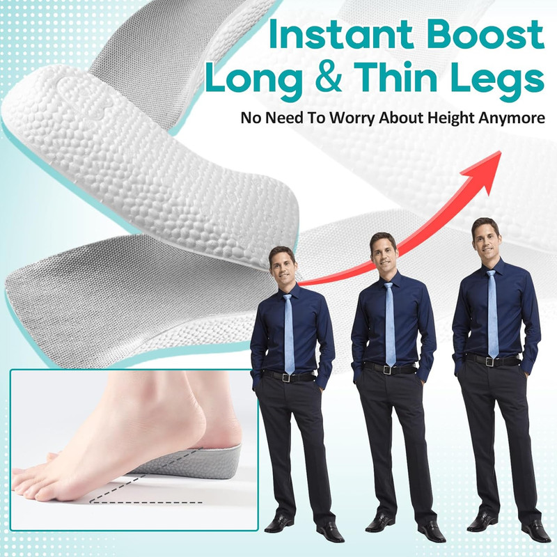 Brandone Insoles - Orthopedic High Pads 1.0 - Height Increase Insoles - Arch Sup gallery