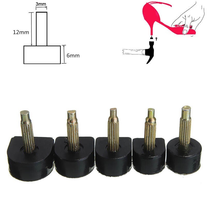 60PCS 5-Sizes High Heel Shoe Repair Tips Taps Pins Dowel Lifts Replacement gallery