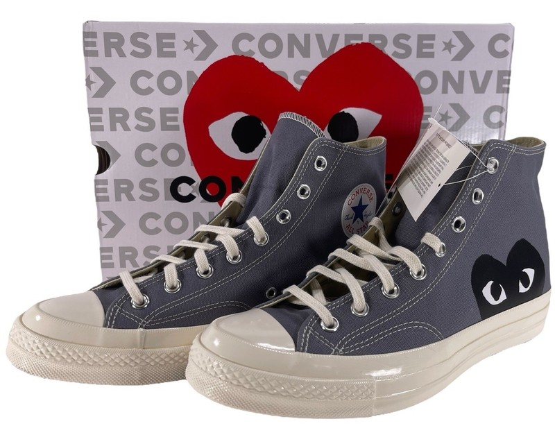 Converse CDG Chuck Taylor 70 Hi Comme des Garcons PLAY Steel Gray 171847C 12 Men