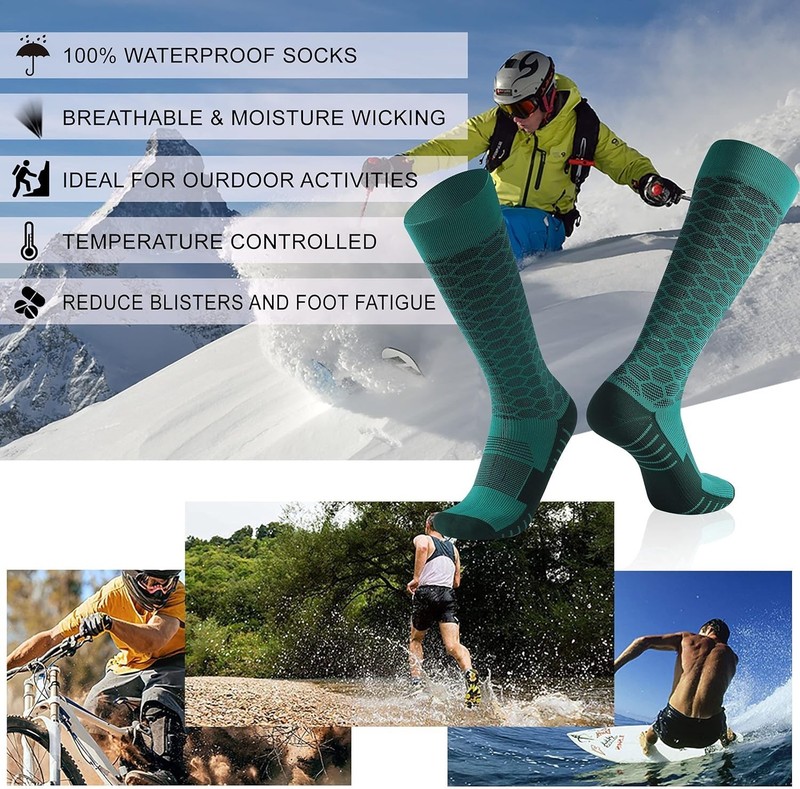 Men's Waterproof Breathable Knee High Athletic Socks for Extreme Sports gallery