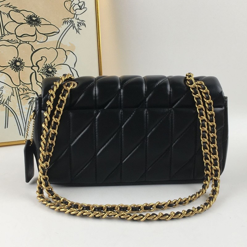 COACH Tabby Shoulder Bag 26 Quilted CP150 Brass / Black Nappa Leather Outlet New gallery