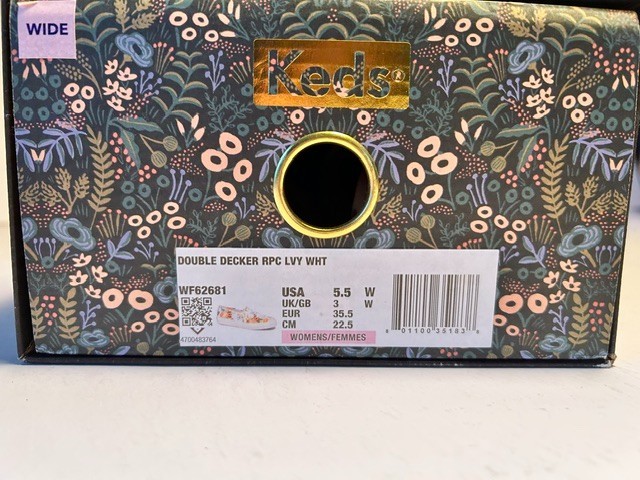Keds Rifle Paper Co Double Decker LVY White Size 5.5 W