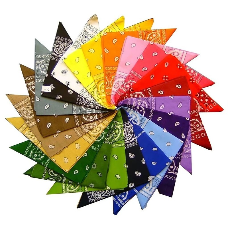 USA Seller 100% Cotton Paisley Bandanas 22"X22" Scarf Head Neck Bandannas gallery