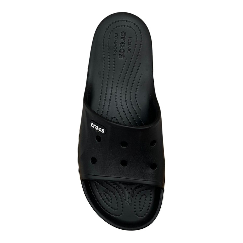 Crocs Bayaband Mens Slide Sandals Size 9 Black White Water Friendly Lightweight gallery