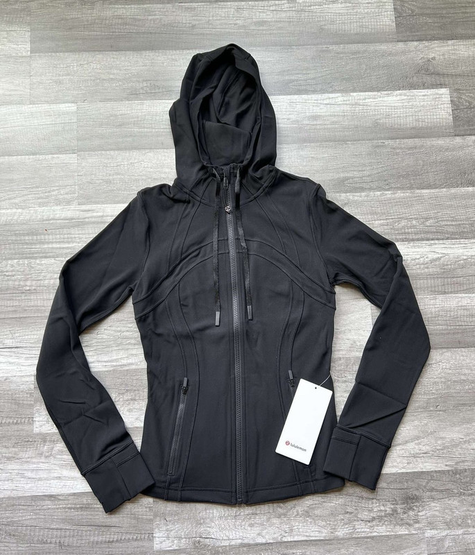 Lululemon Define Jacket Hooded Nulu Full Zipper Black Size 6 Small