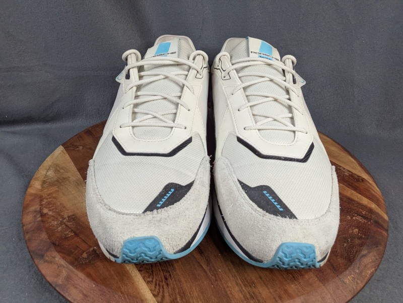 PUMA Suede Porsche Legacy Ivory Glow Blue Atoll Men's Sneaker Size 306983-02 27 gallery